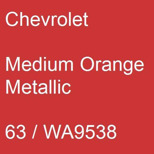 Chevrolet, Medium Orange Metallic, 63 / WA9538.